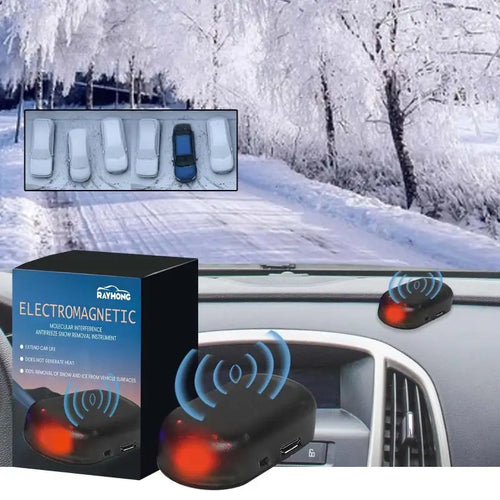 Winter Car Solar-Powered Electromagnetic Antifreeze Device for Windshield Snow Removal and Defrosting