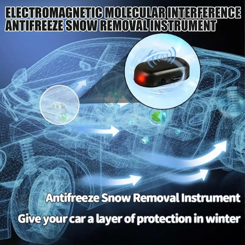 Winter Car Solar-Powered Electromagnetic Antifreeze Device for Windshield Snow Removal and Defrosting